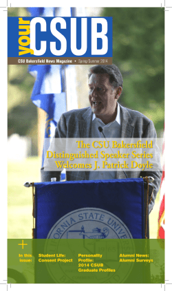 The CSU Bakersfield Distinguished Speaker Series Welcomes J