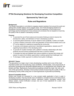 IFTSA Developing Solutions for Developing Countries Competition