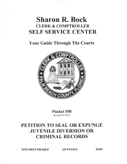 Petition To Seal Or Expunge Juvenile Diversion Or