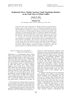 Hyphenated Selves: Muslim American Youth