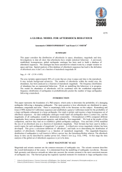 A GLOBAL MODEL FOR AFTERSHOCK BEHAVIOUR