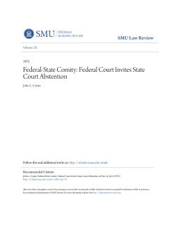 Federal Court Invites State Court Abstention