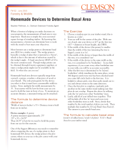 Homemade Devices to Determine Basal Area