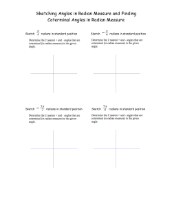 Angles in Radian Measure