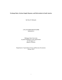 Exchange Rates, Soybean Supply Response, and Deforestation in