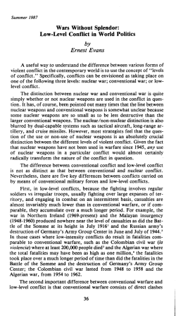 Low-Level Conflict in World Politics by Ernest Evans