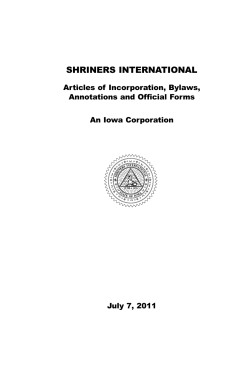 Imperial Shrine Bylaws