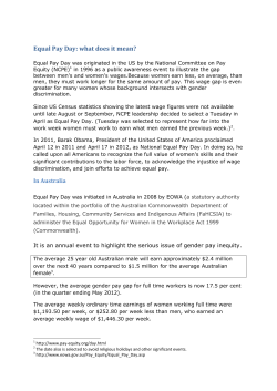 Equal Pay Day: what does it mean?