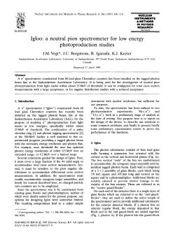 Igloo: a neutral pion spectrometer for low energy photoproduction