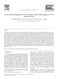 In situ plasma diagnostics of the chemistry behind sulfur doping of