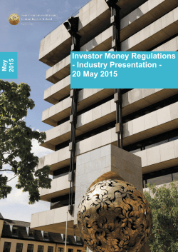 Investor Money Regulations - Industry