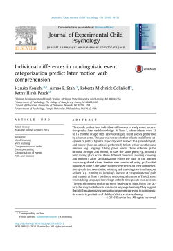 Individual differences in nonlinguistic event categorization predict