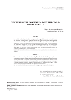 PUNCTURING THE IN-BETWEEN: BODY PIERCING IN
