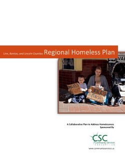 Linn, Benton, and Lincoln Counties Regional Homeless Plan