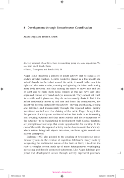Development through Sensory-Motor Coordinations.