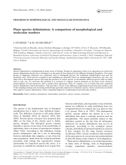 Plant species delimitation: A comparison of