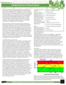Fact Sheet 3 &ndash; Design Factors to Control Speed