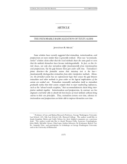 The Inexorable Radicalization of Textualism - Penn Law