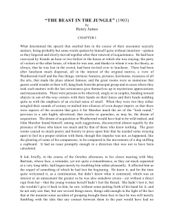 “the beast in the jungle” (1903)