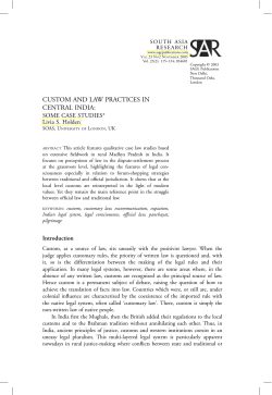 custom and law practices in central india - law-in