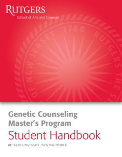 Student Handbook - Why Rutgers?