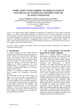 some aspects regarding materials used in non