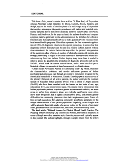 This issue of the journal contains three articles. "A Pilot Study of