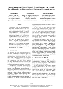 Deep Convolutional Neural Network Textual Features and Multiple