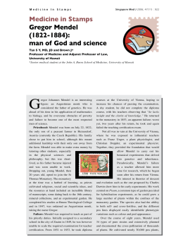 Medicine in Stamps Gregor Mendel (1822-1884