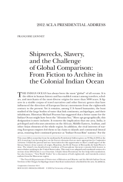 Shipwrecks, Slavery, and the Challenge of Global Comparison