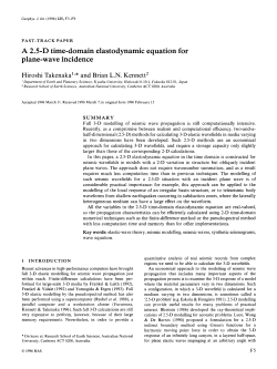 A 2.5-D Time-Domain Elastodynamic Equation For Plane