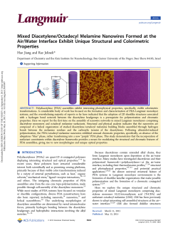 Mixed Diacetylene/Octadecyl Melamine Nanowires Formed at the