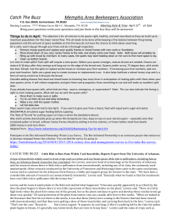 April 2016 - Memphis Area Beekeepers