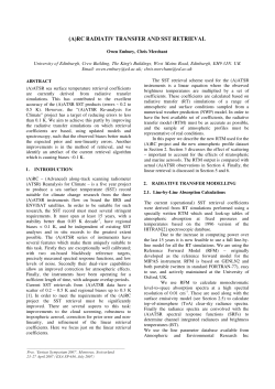 (a)rc radiativ transfer and sst retrieval