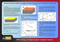 Surface Passivation Attained by Silicon Dioxide