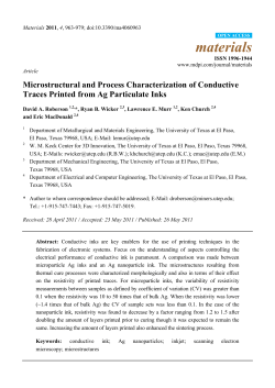 Microstructural and Process Characterization of Conductive Traces