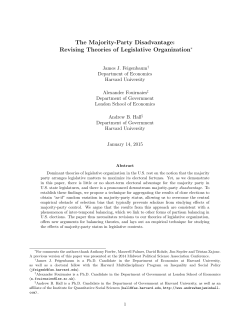 The Majority-Party Disadvantage: Revising Theories of Legislative