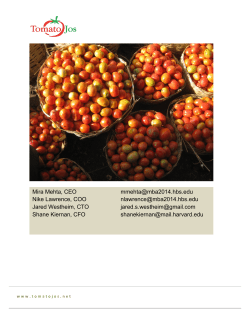 Business Plan for NVC - Harvard Business School