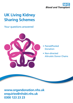 The UK Living Kidney Sharing Schemes