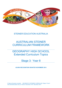 Curriculum - Steiner Education Australia