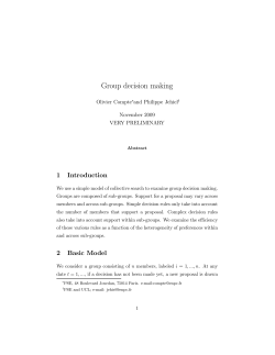 Group decision making