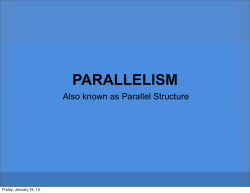 PARALLELISM