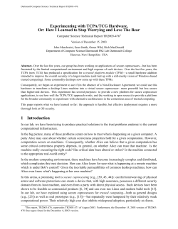 Experimenting with TCPA/TCG Hardware, Or - EECS: www