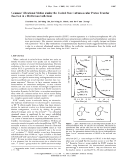 Coherent Vibrational Motion during the Excited