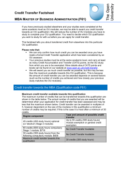 Credit Transfer Factsheet