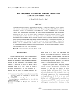 Soil Phosphorus Fractions in Calcareous Vertisols and Aridisols of