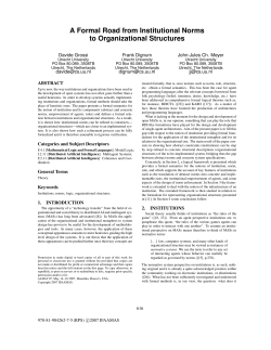 A Formal Road from Institutional Norms to Organizational