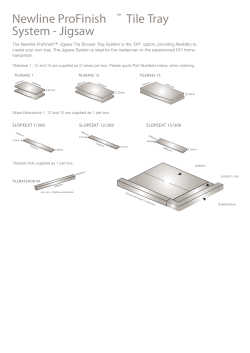 Newline ProFinish &trade; Tile Tray System - Jigsaw