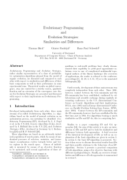 Evolutionary Programming and Evolution Strategies