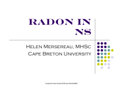 Radon Gas in Nova Scotia - Safety Services Nova Scotia